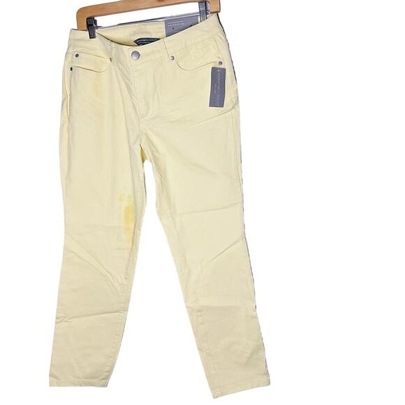 Christopher & banks Yellow Signature Slimming Solution Modern Ankle Jeans Size 8 - Picture 1 of 8